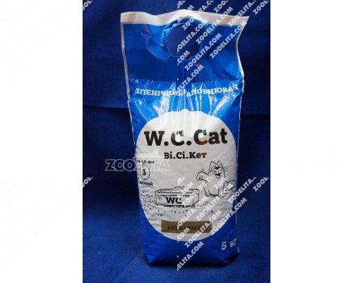 Бентонитовый наполнитель для кошачьих лотков W. C. Cat №3 (крупная фракция) 5 кг