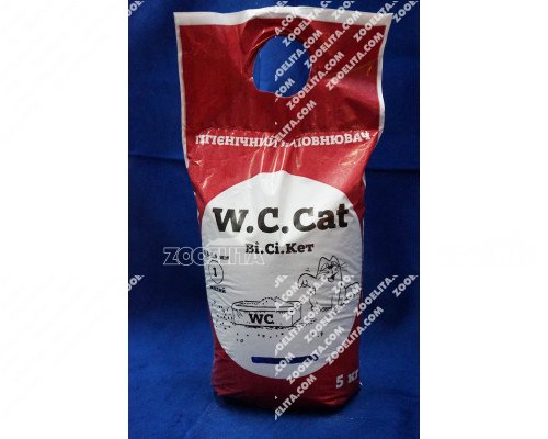 Бентонітовий наповнювач для котячих лотків W. C. Cat №1 (дрібна фракція) 5кг