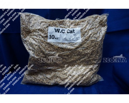 Древесный наполнитель для кошачьих лотков W. C. Cat 10 кг