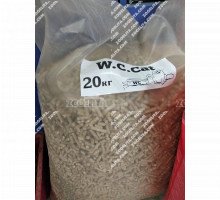 Древесный наполнитель для кошачьих лотков W. C. Cat 20 кг