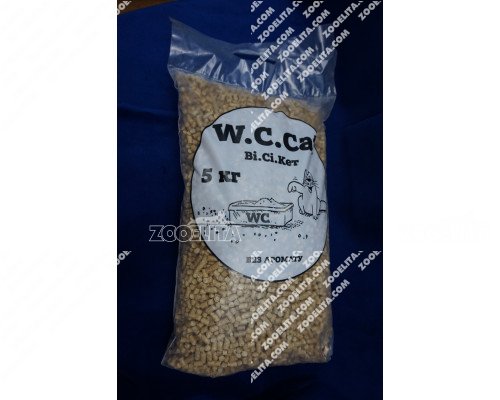 Древесный наполнитель для кошачьих лотков W. C. Cat 5 кг