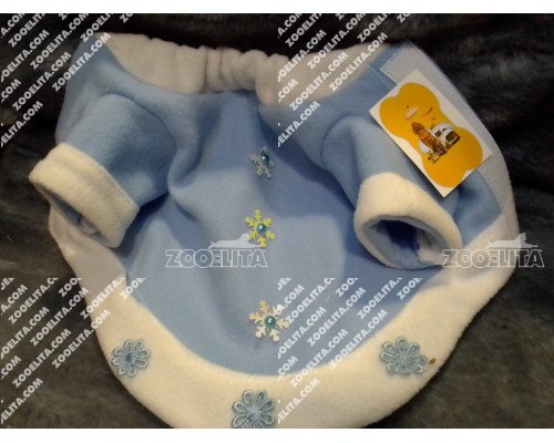 Флісова кофта «Снігуронька» для собаки чи кішки
